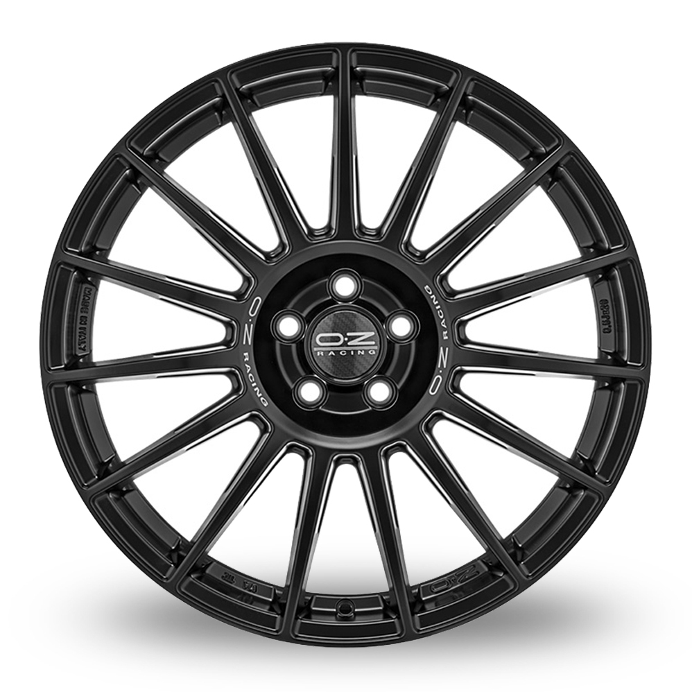 20" OZ Racing Superturismo Dakar Matt Black Silver Lettering Alloy Wheels