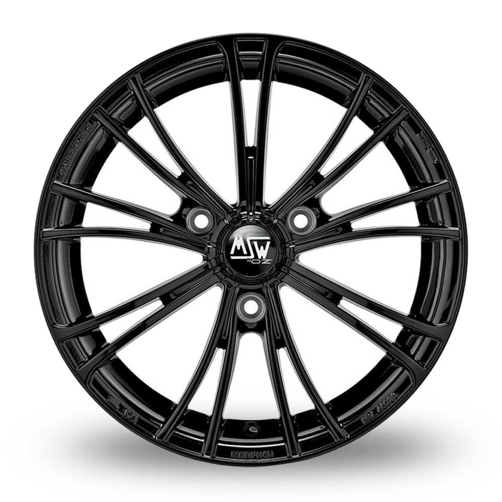 15" MSW (by OZ) X2 MSW Gloss Black Alloy Wheels