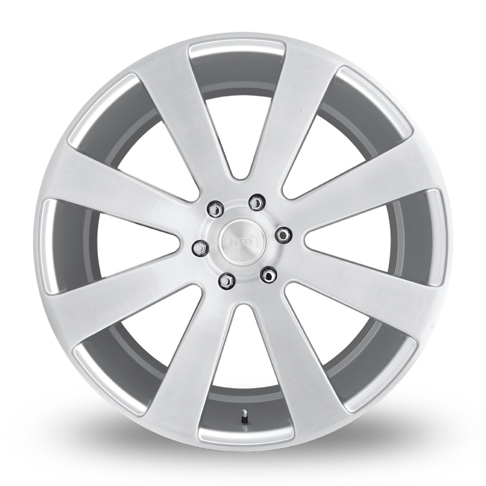 22" DUB S213 8-Ball Gloss Silver Brushed Alloy Wheels