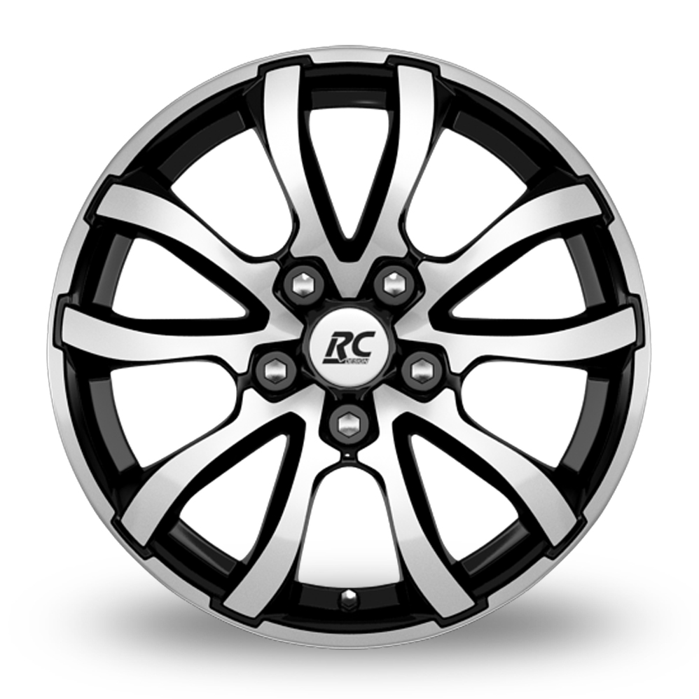 18" RC Design RC23 Gloss Black Polished Alloy Wheels
