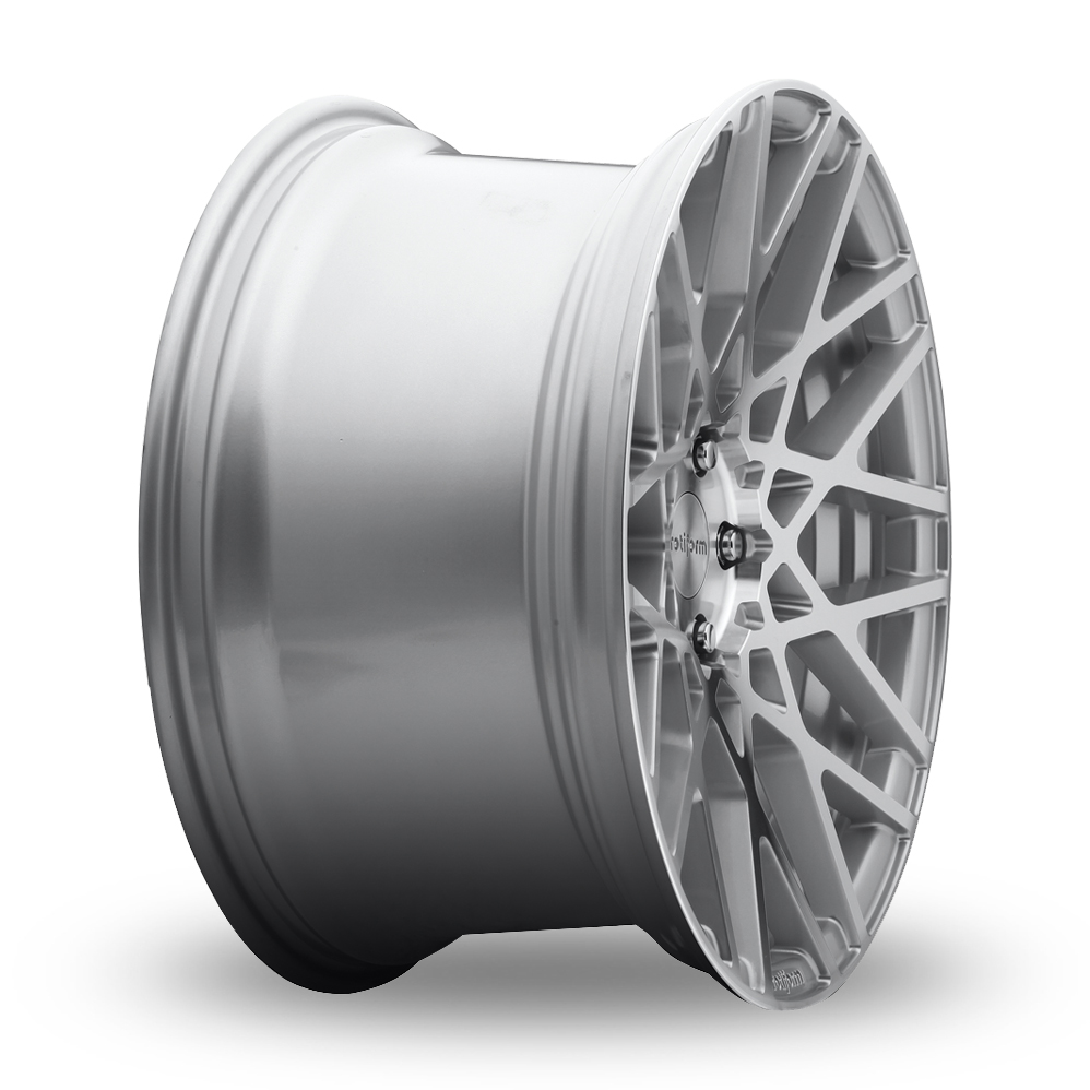 18" Rotiform R110 BLQ (USA Warehouse) Gloss Silver Machined Alloy Wheels