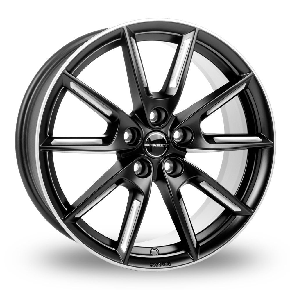 Borbet LX18 Matt Black Silver Alloy Wheels