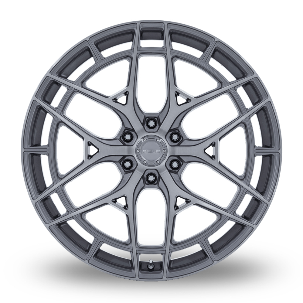 24" Niche NC284 Adria (USA Warehouse) Platinum With Brushed Face Alloy Wheels