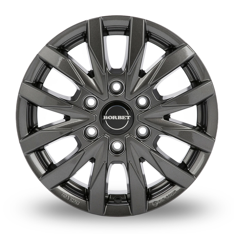 16" Borbet CW6 Gloss Anthracite Alloy Wheels