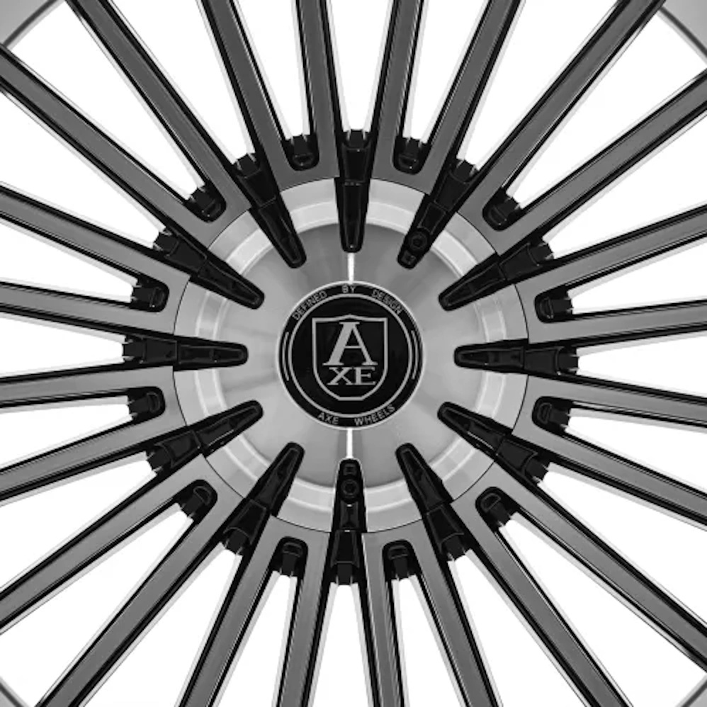 22" Axe EX50 Gloss Black Polished Alloy Wheels