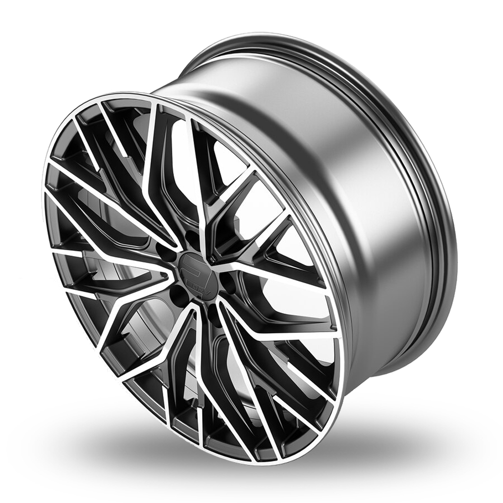 18" 2DRV WH37 Dark Gunmetal Machined Alloy Wheels