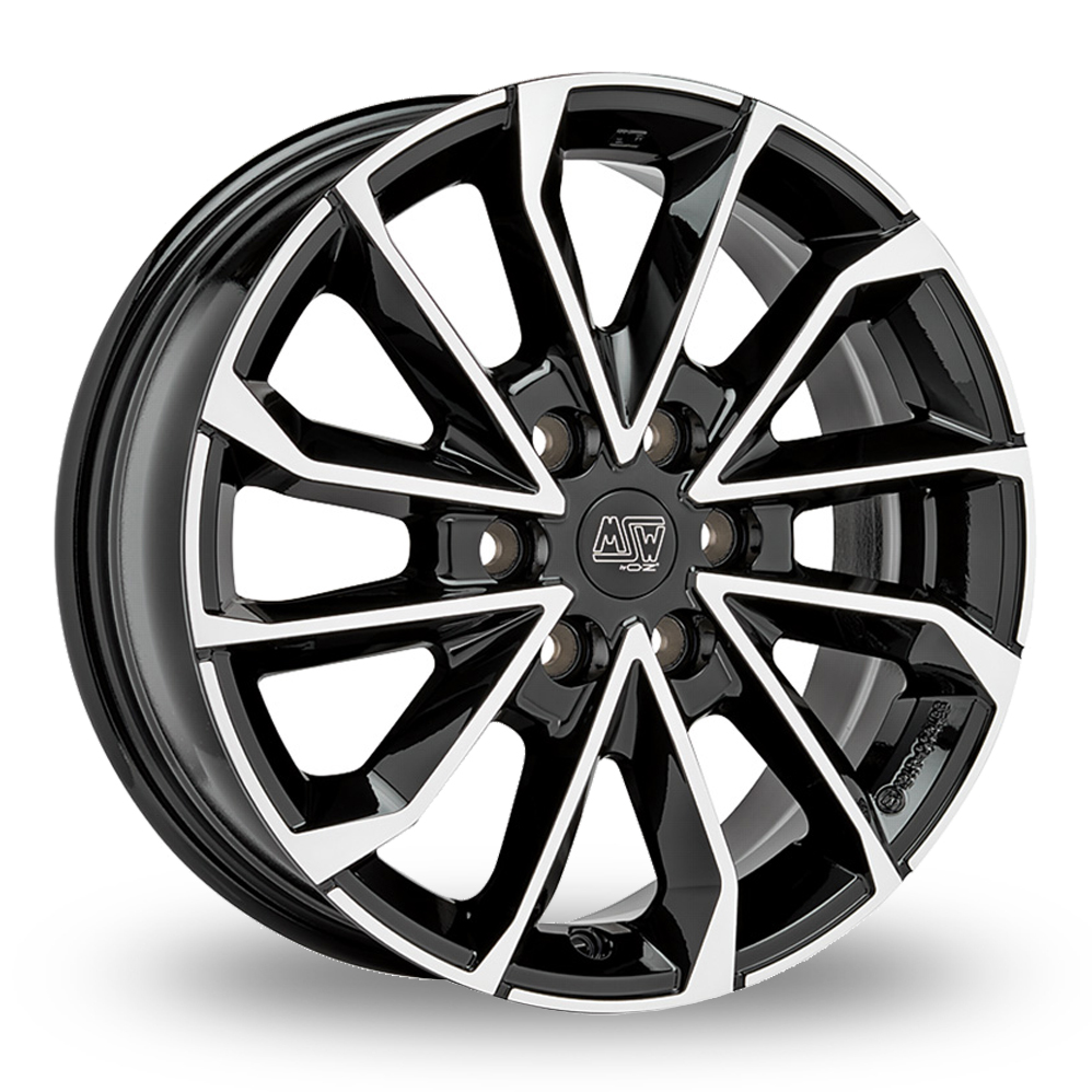 MSW (by OZ) 42 VAN Gloss Black Polished Alloy Wheels
