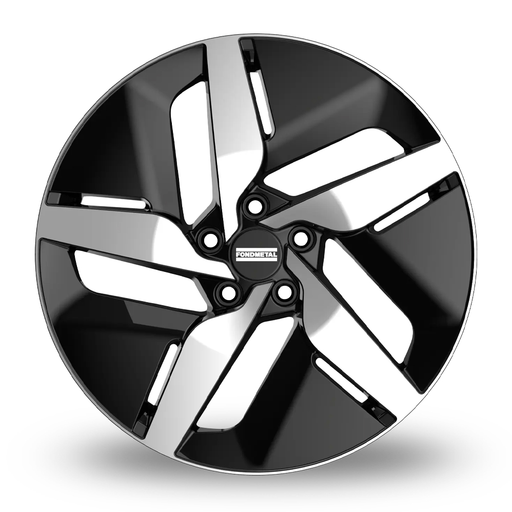 21" Fondmetal E-Joule Gloss Black Machined Alloy Wheels
