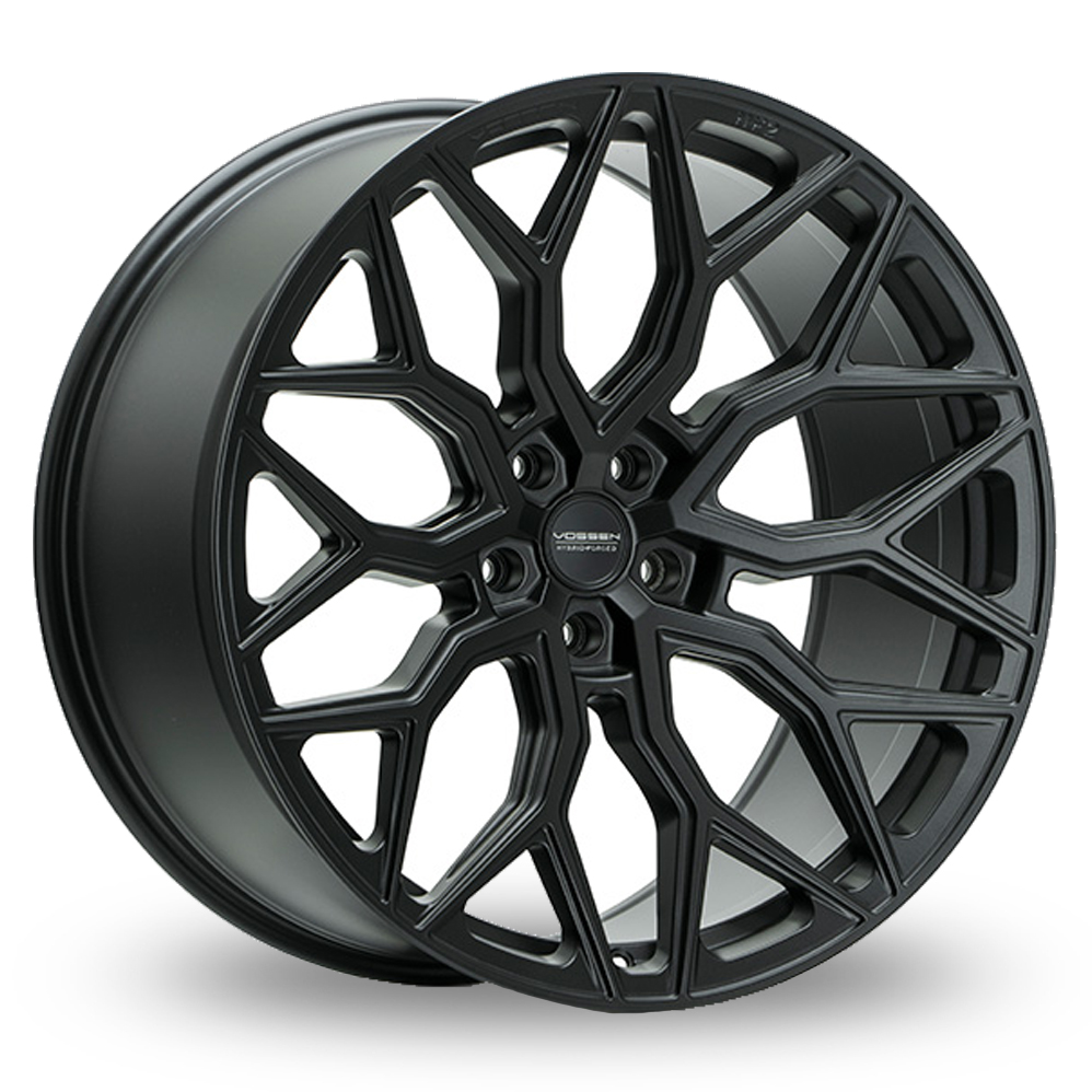 Vossen HF-2 (10.5x22) (Deep Concave) Satin Black Alloy Wheels