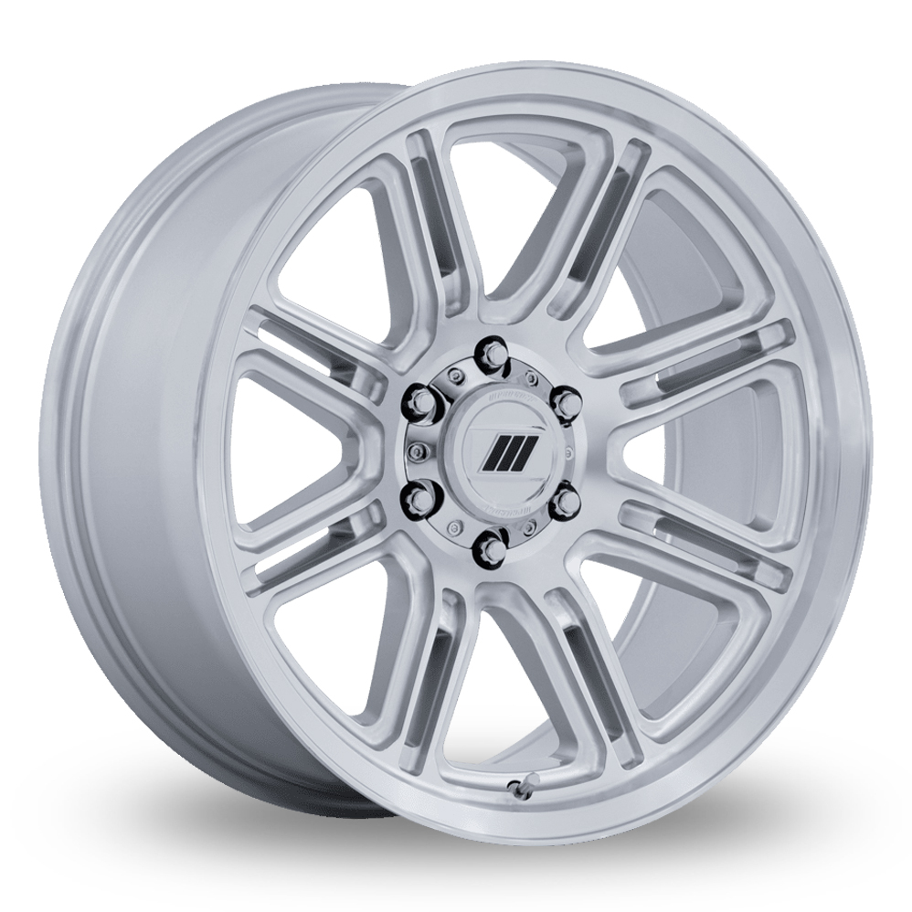 Pro Comp Alloys PA206 Snare (USA Warehouse) Gloss Silver With Machined Face Alloy Wheels
