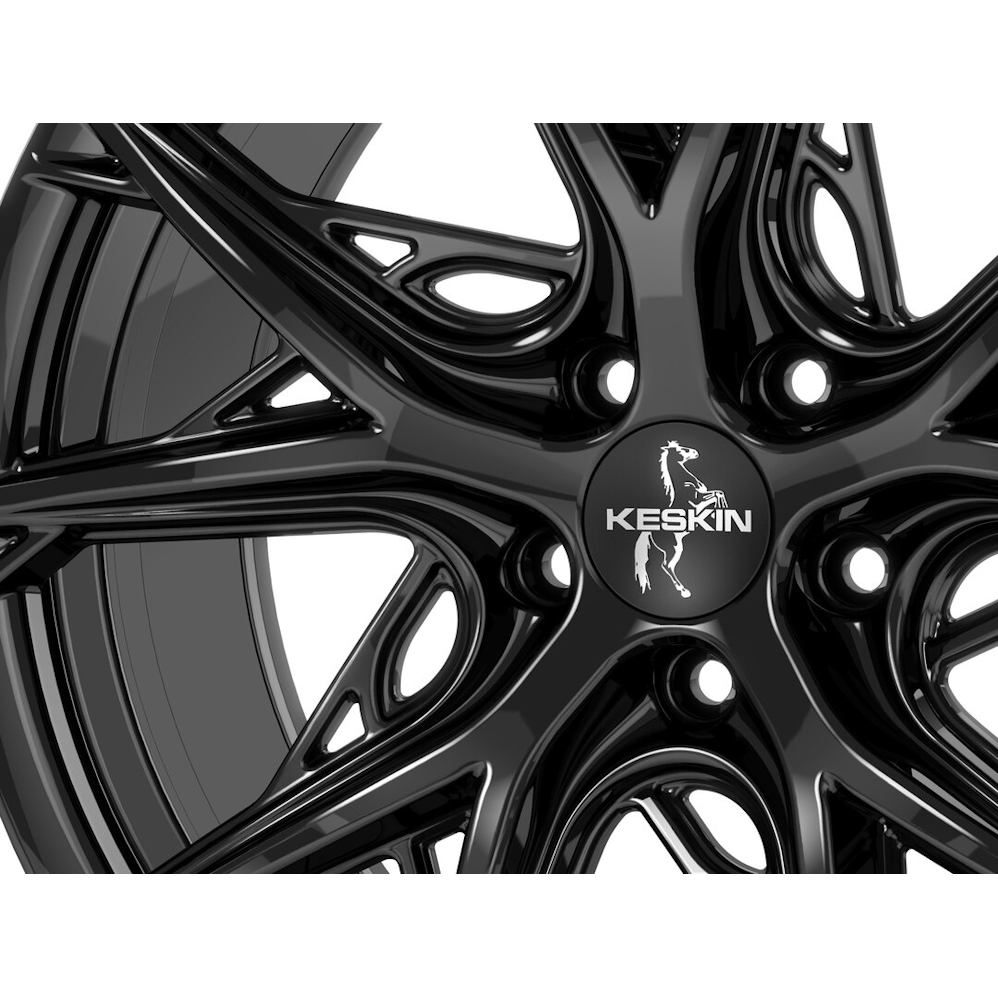 19" Keskin Tuning KT24C Gloss Black Alloy Wheels