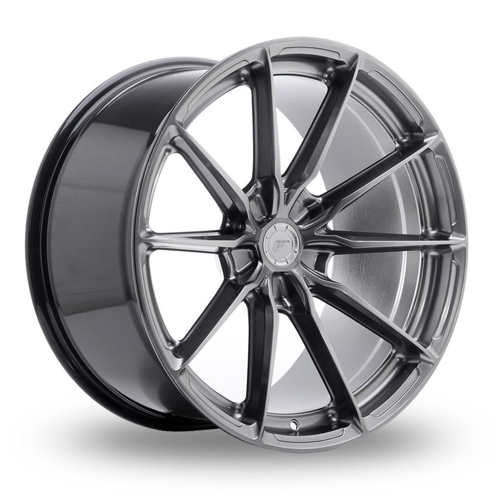 Japan Racing JR37 (10.5x20) (Custom Fitment) Hyper Black Alloy Wheels