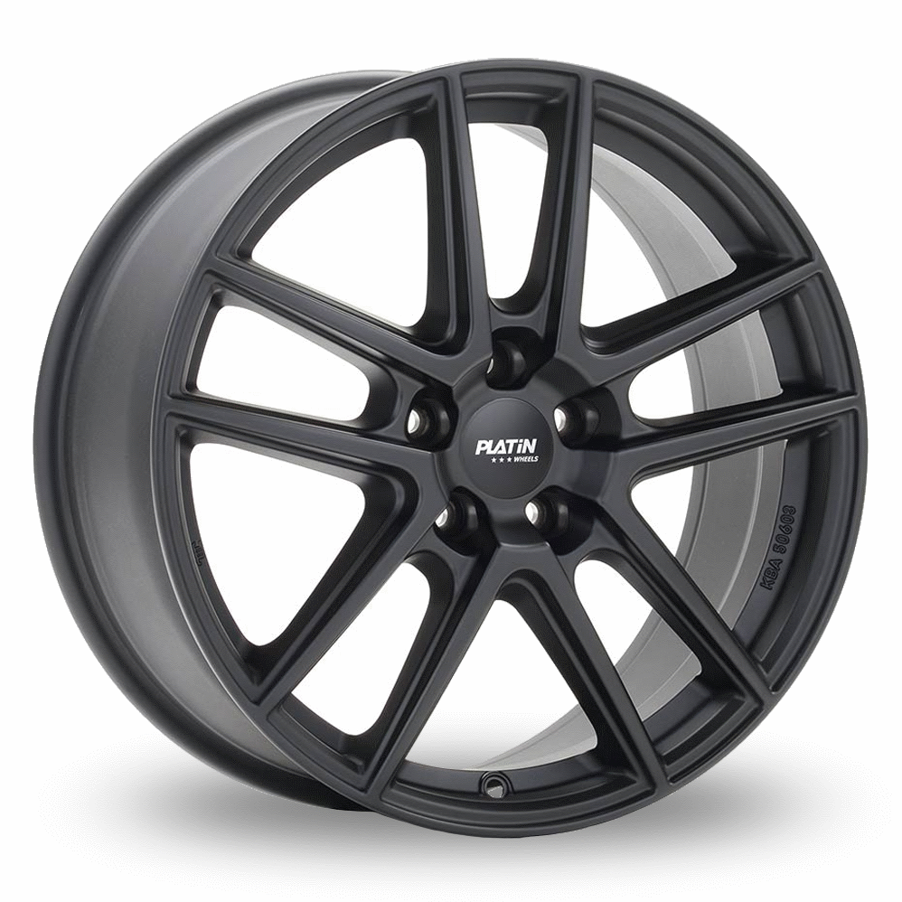 14" Platin P 73 Racing Black Alloy Wheels