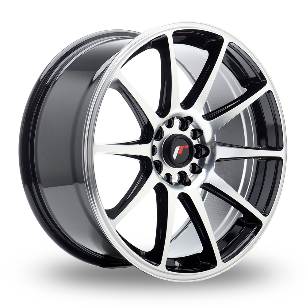 Japan Racing JR11 (8.5x18) Black Machined Face Alloy Wheels