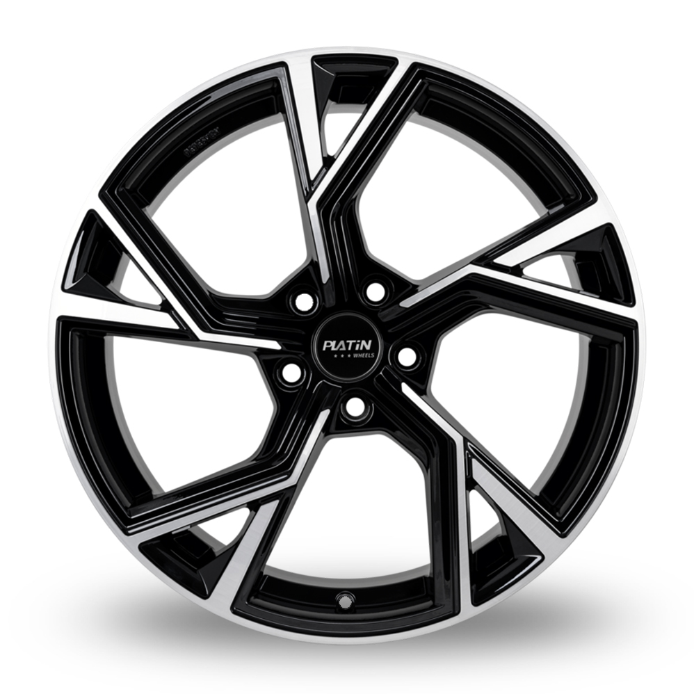 18" Platin P 100 Black Polished Alloy Wheels