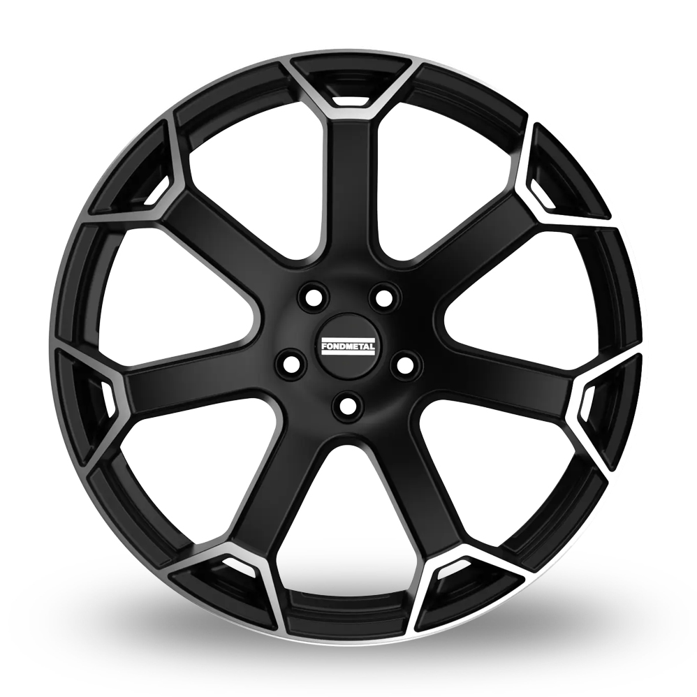 20" Fondmetal Zephyrus Matt Black Machined Alloy Wheels