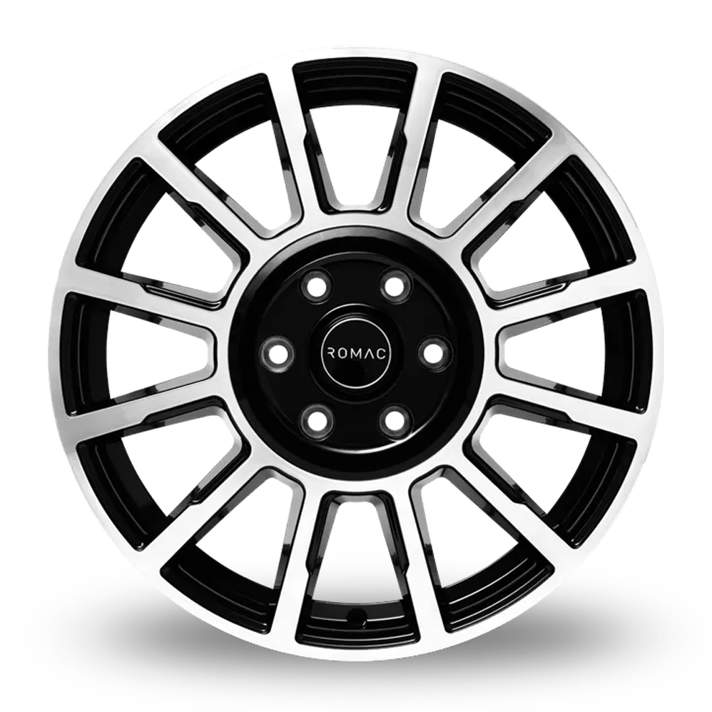 18" Romac Stealth Black Polished Alloy Wheels