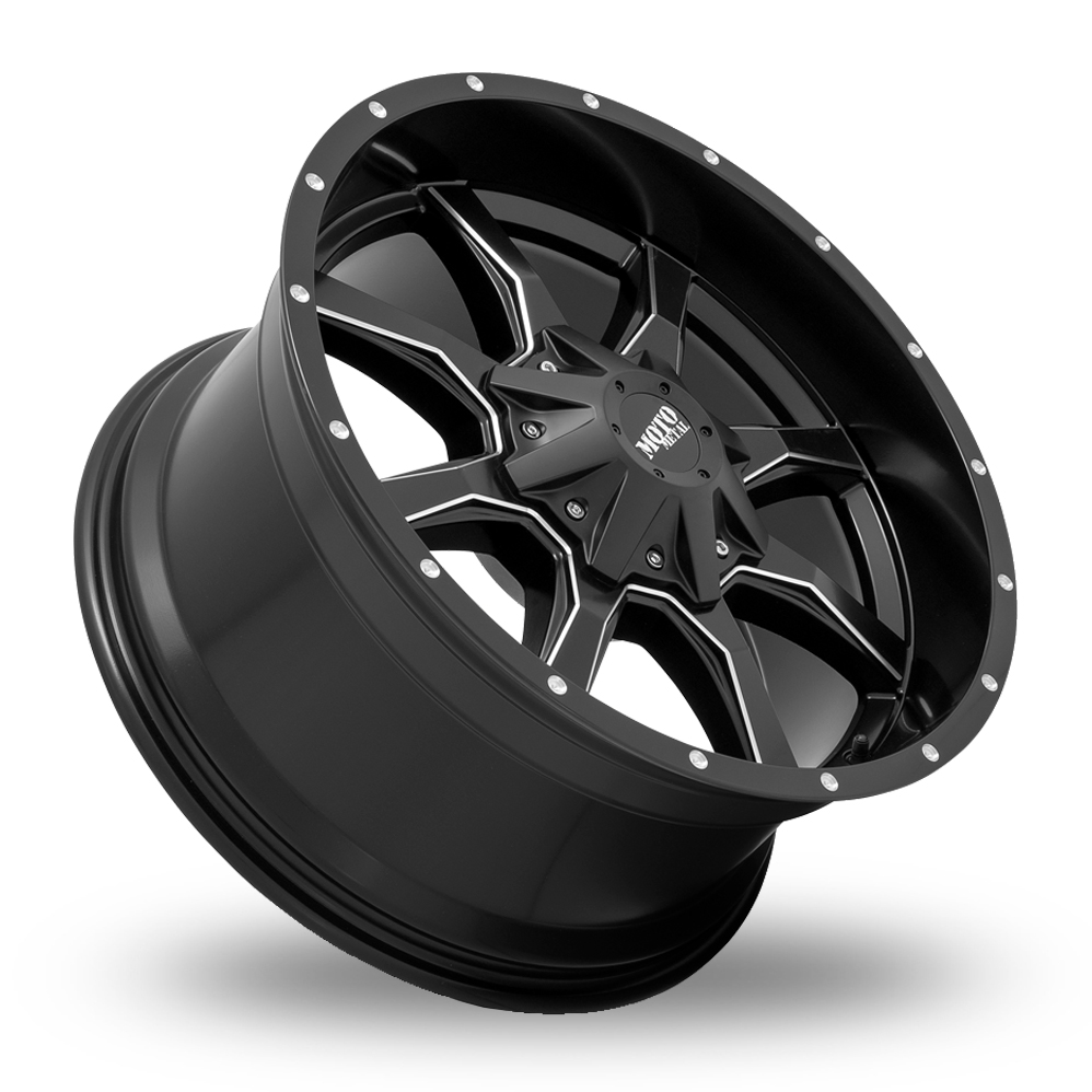 18" Moto Metal MO970 Semi Gloss Black Milled Alloy Wheels