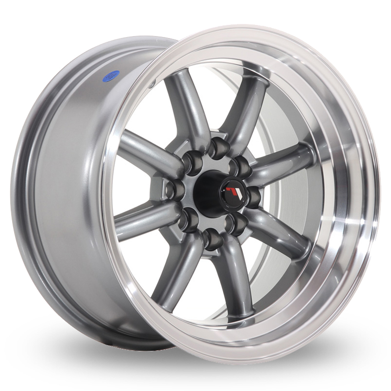 Japan Racing JR19 (7x14) Gunmetal Machined Lip Alloy Wheels