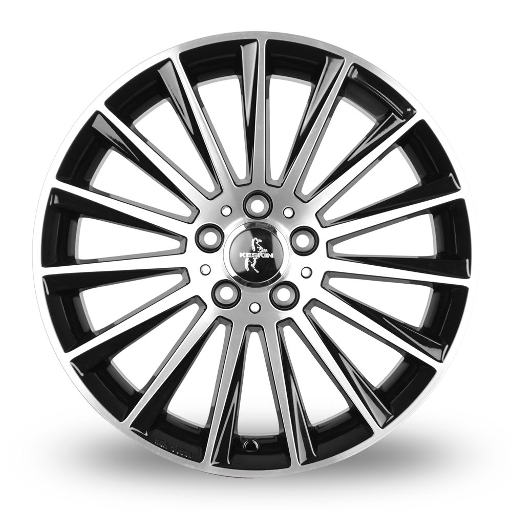 20" Keskin Tuning KT18 Black Polished Alloy Wheels