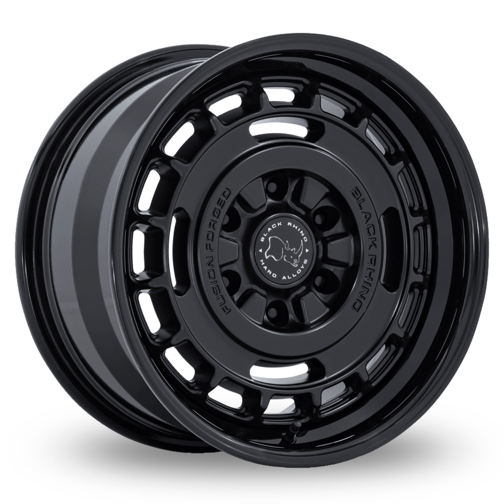 Black Rhino BR600 Vagabond (USA Warehouse) Matt Black Gloss Black Lip Alloy Wheels