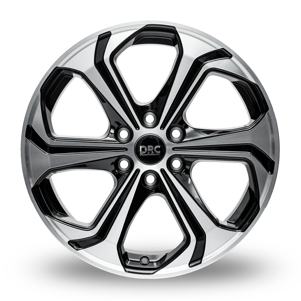18" DRC Sport-6 Black Full Polished Alloy Wheels
