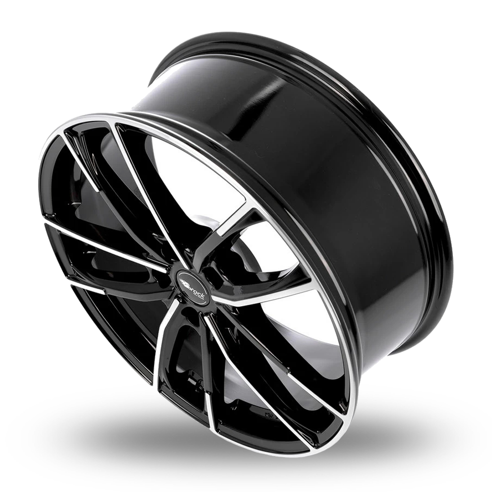 19" Brock B38 Gloss Black Polished Alloy Wheels