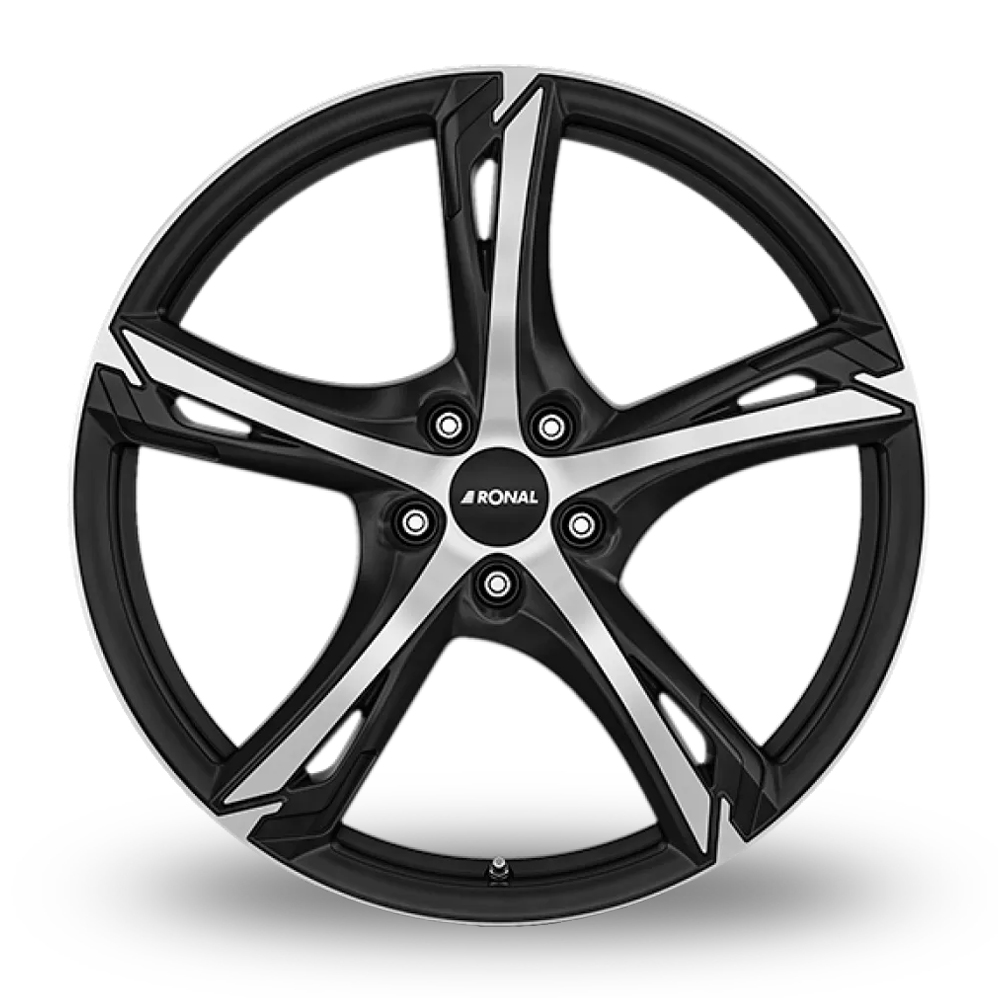 17" Ronal R62 Matt Black Polished Alloy Wheels