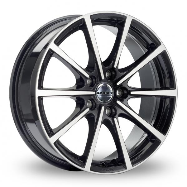 16 Inch Borbet BL5 Black Polished Alloy Wheels