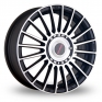 15 Inch Dare Razor 2 Black Polished Alloy Wheels