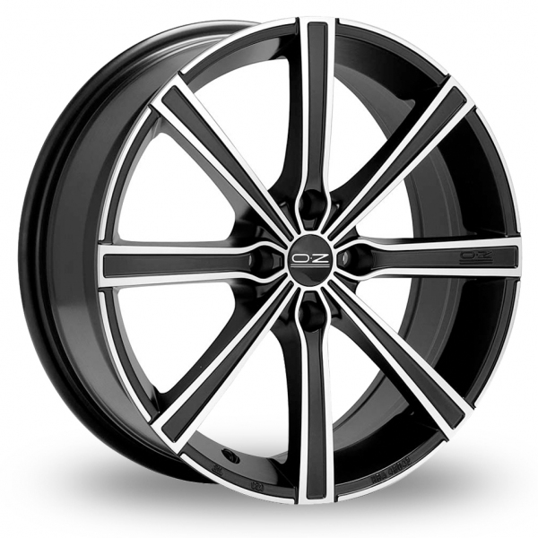 15 Inch OZ Racing Lounge 8 Black Polished Alloy Wheels