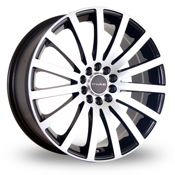 16 Inch Dare Madisson Black Polished Alloy Wheels