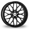 20 Inch AEZ Antigua Matt Black Alloy Wheels