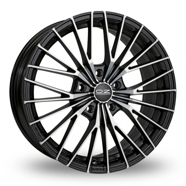 16 Inch OZ Racing Ego Black Polished Alloy Wheels