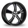 19 Inch Konig Airstrike Black Polished Alloy Wheels