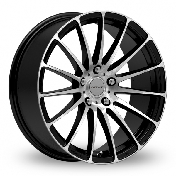 20 Inch Inovit Force 5 Black Polished Alloy Wheels